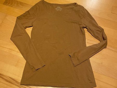 Janina Stretch Shirt, Langarm, Gr. 38, Braun, dünner Pullove
