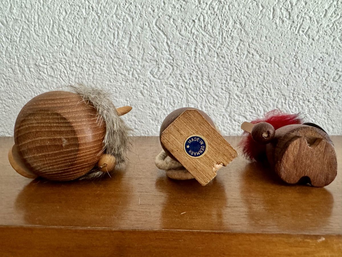 Statuette: Dänische Holzfiguren, Wikinger, 3 Stück – Usato da Wolfwil venduto da whyjoker 2
