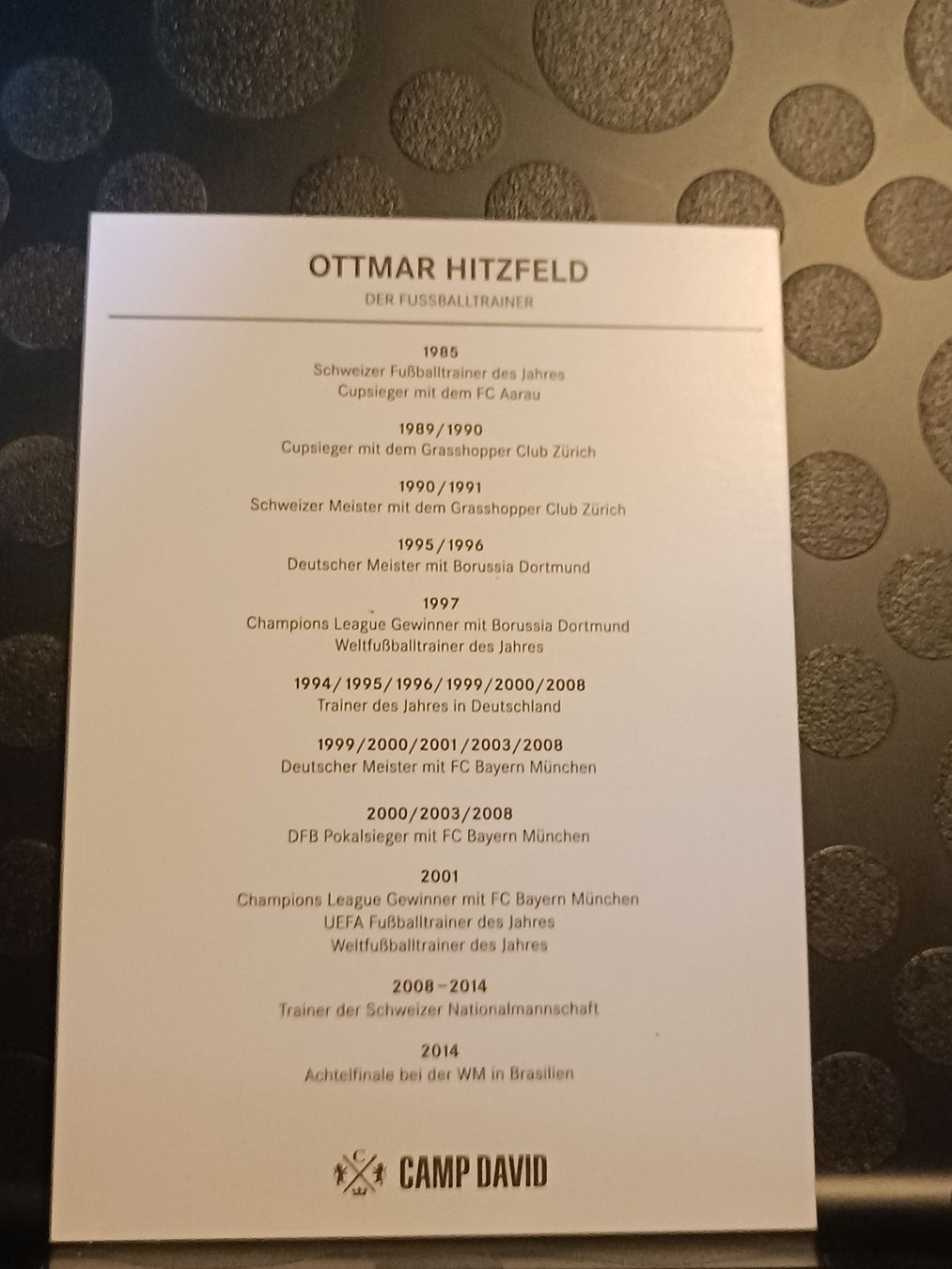 Autogramme: Ottmar Hitzfeld – Gebraucht aus Menziken von Artographs 1