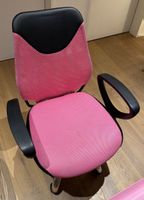 Mädchen Bürostuhl – höhenverstellbar – Pink/Schwarz