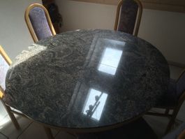 Esstisch ausziehbar mit 6 Stühlen, Salon- und Beistelltisch