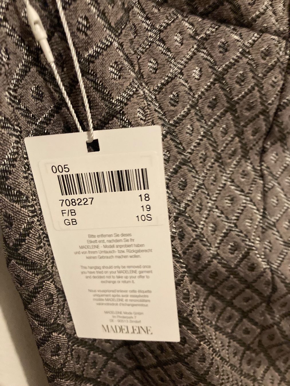 Pantalons: Hose MADDELINE NEU gemustert beige Gr.39 – Neuf avec emballage d'origine à Mammern par Naelo2026 2
