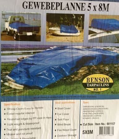 Altro: Abdeck-Plane 8m x 5m blau mit Oesen / 60g/m2 – Nuovo e nell'imballaggio originale da St. Gallen venduto da schnaeppchen-preise 3