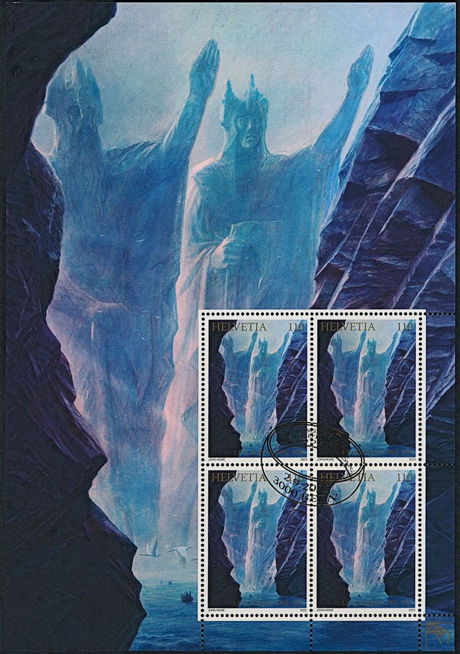 Tutti i francobolli: 2023 - Tolkien - Spezialbogen - Ersttag Stempel ET – Usato da Schindellegi venduto da leecollect