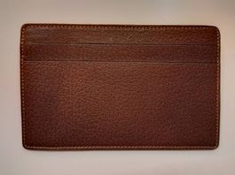 Porte-cartes Gucci neuf en cuir fin grainé