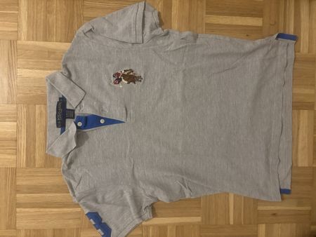Polo U.S. Polo Assn. gris brodé Slim Fit S