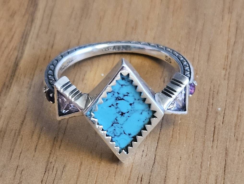 Thomas Sabo Anelli: Thomas Sabo Ring in türkis, 55-56 – Usato da Neuhausen venduto da Nemoli 3