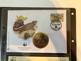 5 Stk. WWF Münzbriefe /sehr schön