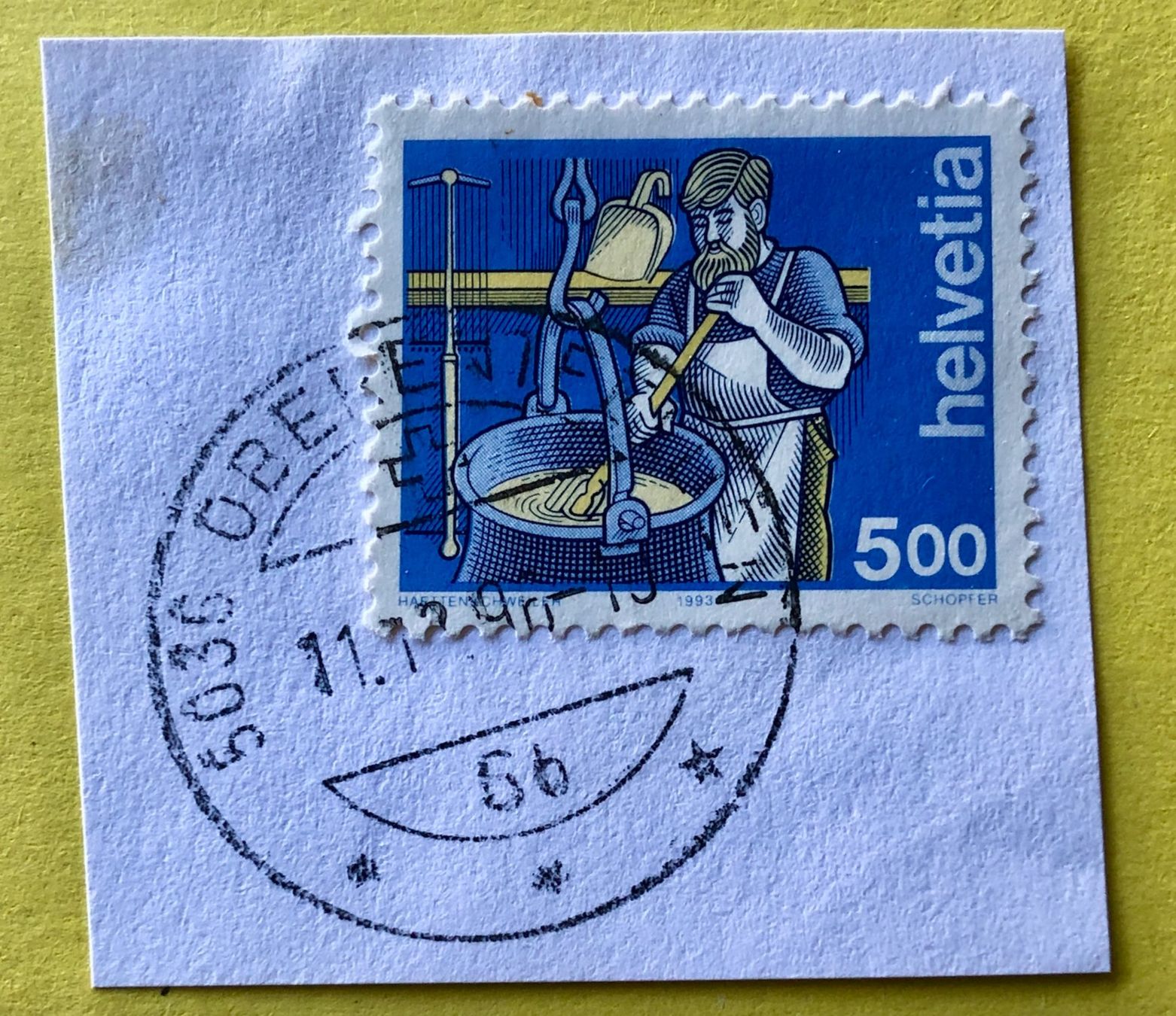 Alle Briefmarken: Nr.854 mit Stempelt Käser Oberentfelden    – Gebraucht aus Aarau von Billa007