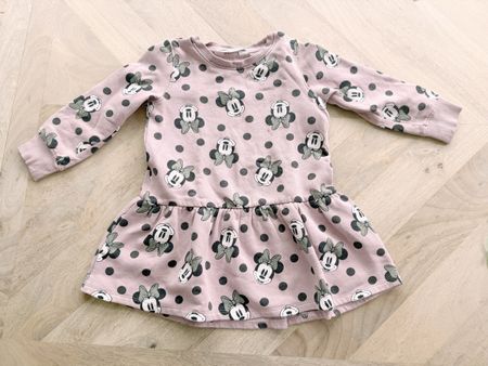 Sweat Kleid Minni Mouse Gr. 98/104 mit Filzstiftspuren