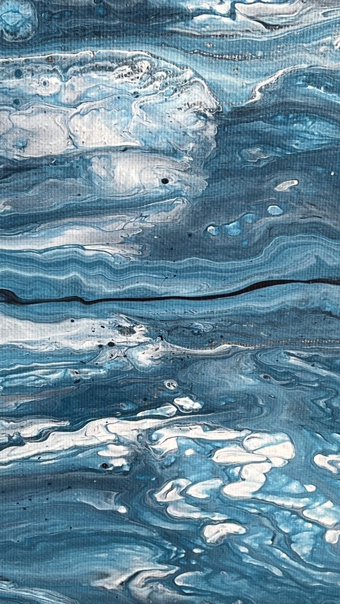 Dipinti: Abstraktes Acryl Bild "Meeresbrise" Leinwand – Nuovo (secondo la descrizione) da Hochdorf venduto da Jasminurschel 1