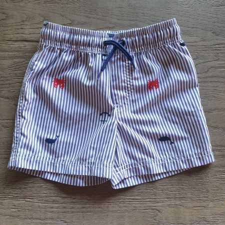 🐸 CARTER'S BABY BOY BADEHOSE GESTREIFT 🦞🐳⚓ 24M