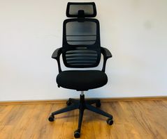 Bürostuhl mit Kopfstütze + Armlehnen Baumann-H NEU