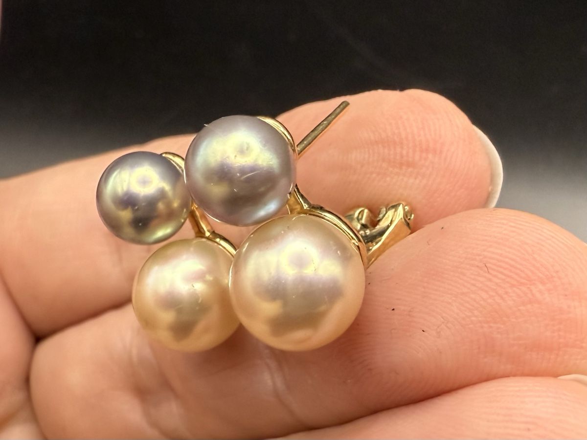 Orecchini pendenti & Orecchini a lobo: Elegante Ohrringe mit Perlen, Vintage – Usato da Lamone venduto da LaCantinaMagica 6