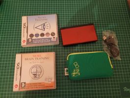 Nintendo DS lite rot  + Games, Case and Charger!