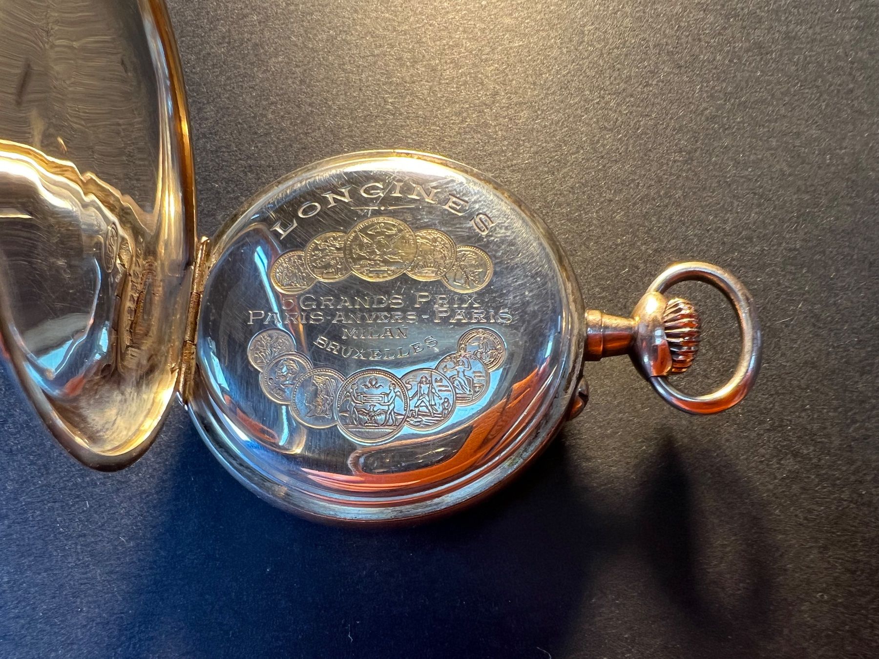 Longines Uhren: Longines Taschenuhr Silber + schönes Muster – Gebraucht aus Glarus von Torpedo99 2