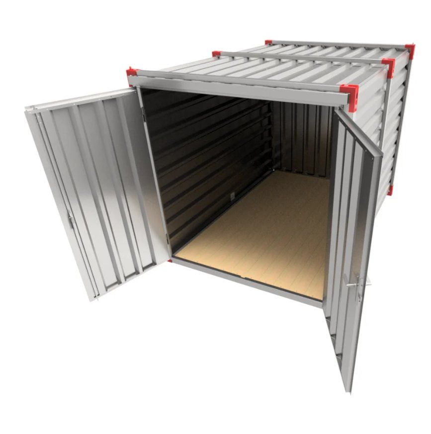 Baucontainer: Lagercontainer / Container – 3 m mit Doppelflügeltüre – Neu und originalverpackt aus Arbon von Glovital_AG