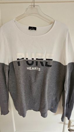 Monari, Pullover, grau/weiss  Grösse 42, neuwertig