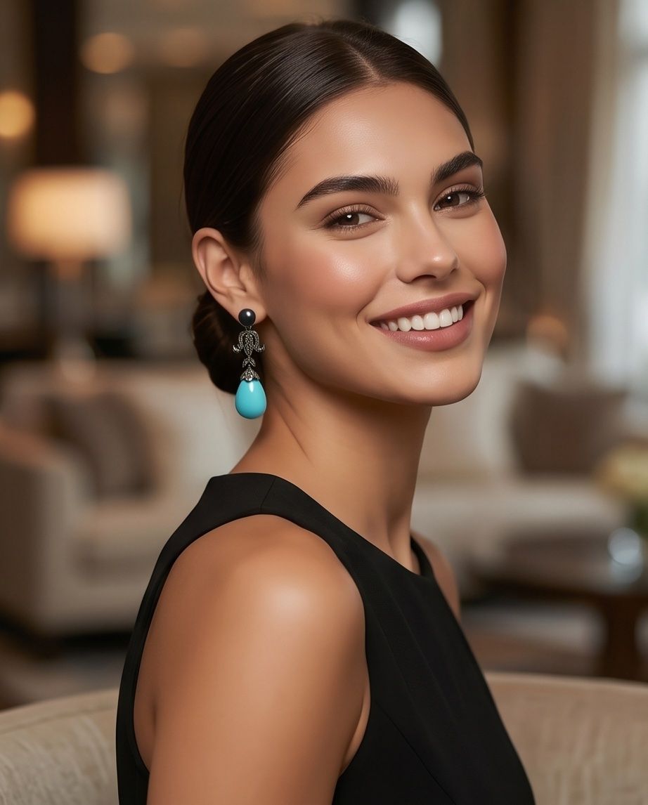 Boucles d'oreille: Anmutige Ohrstecker mit Schwarz und Blau Perlen – Neuf avec emballage d'origine à Geroldswil par Lilleke 5