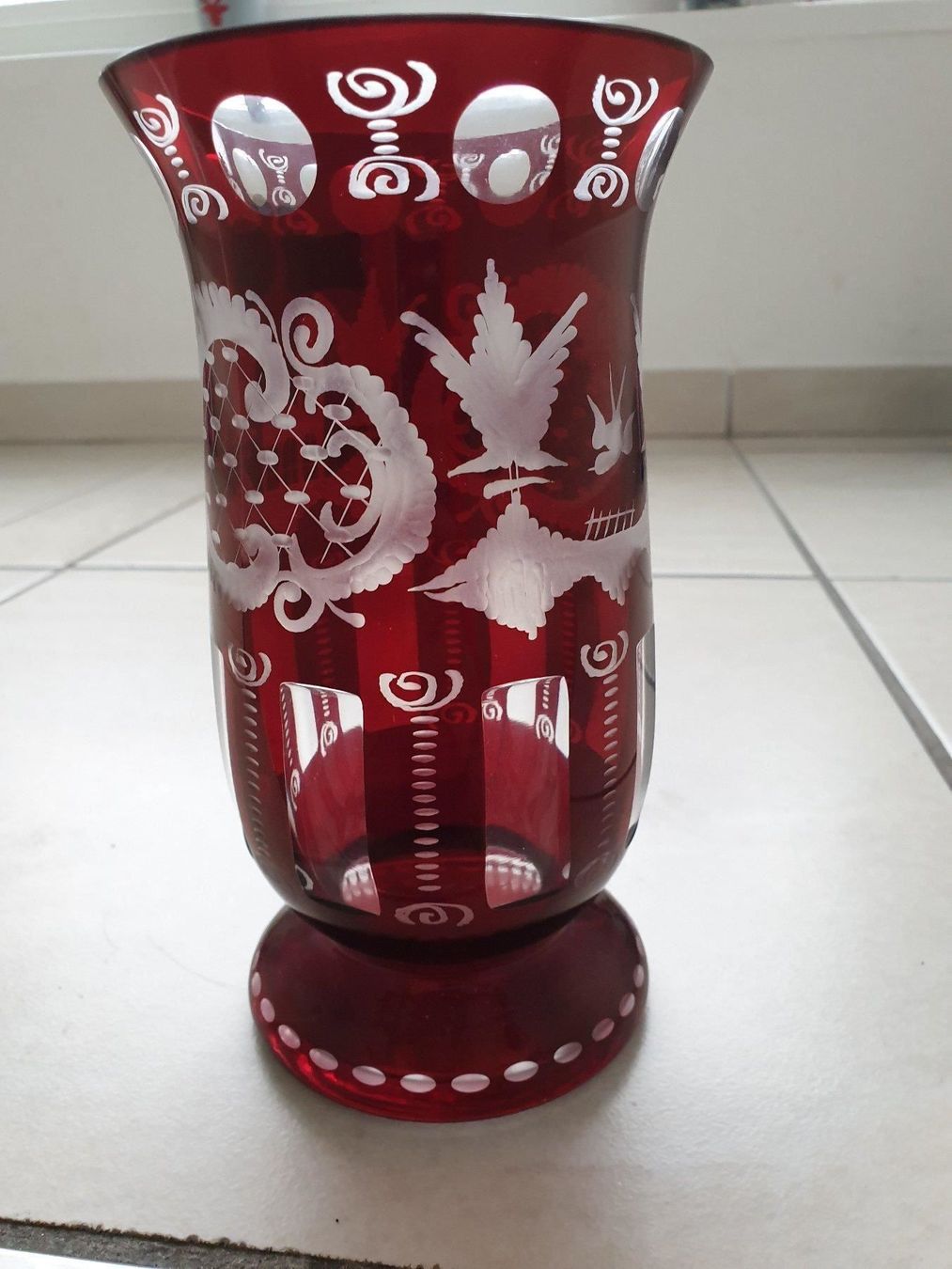 Vasi & Recipienti: antik gross KRISTALL-RUBINGLAS-VASE 29 – Nuovo (secondo la descrizione) da Tägerwilen venduto da Slodei