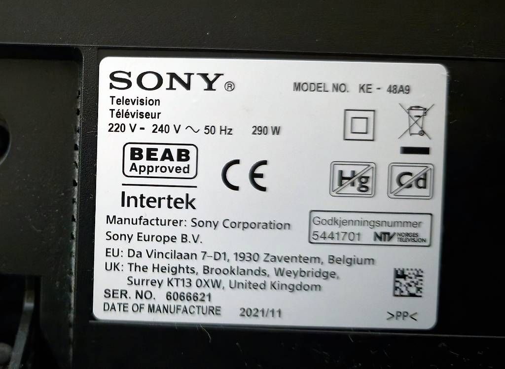 Sony Fernseher: Sony KE-48A9  OLED 4K 48" - Excellent état – Gebraucht aus Chavannes-près-Renens von Upsylon 4