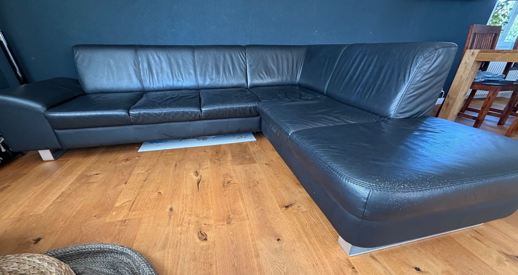 Sofas: Leder Sofa Schwarz – D'occasion à Zofingen par desperado666