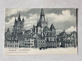 Alte Postkarte Lausanne Kathedrale, ungebraucht,