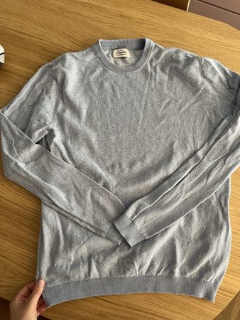 Sfera Men Pullover hellblau Baumwolle,  Grösse M