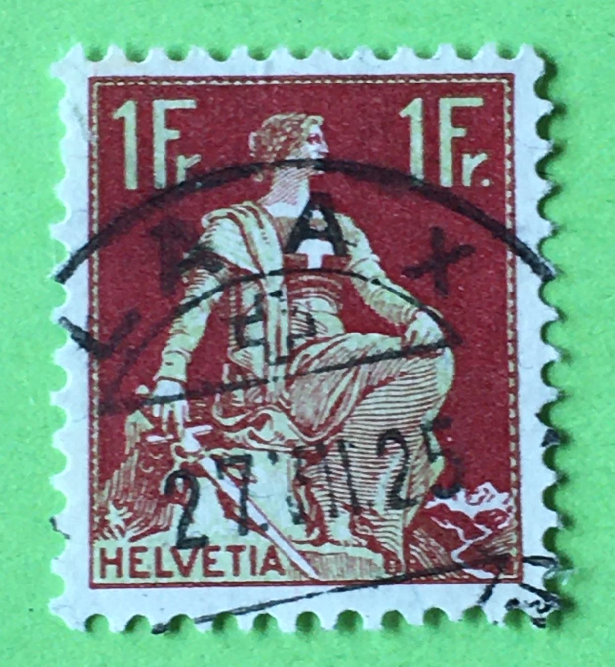Alle Briefmarken: Helvetia mit Schwert  mit Stempel     – Gebraucht aus Aarau von Billa007