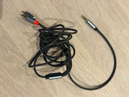 Klinke auf Cinch Kabel, neuwertig, Top Klang, Stereo!