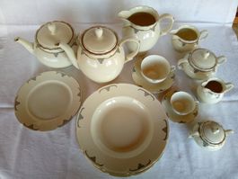 Vintage Tafelservice Arzberg Bavaria Porzellan mit Goldrand