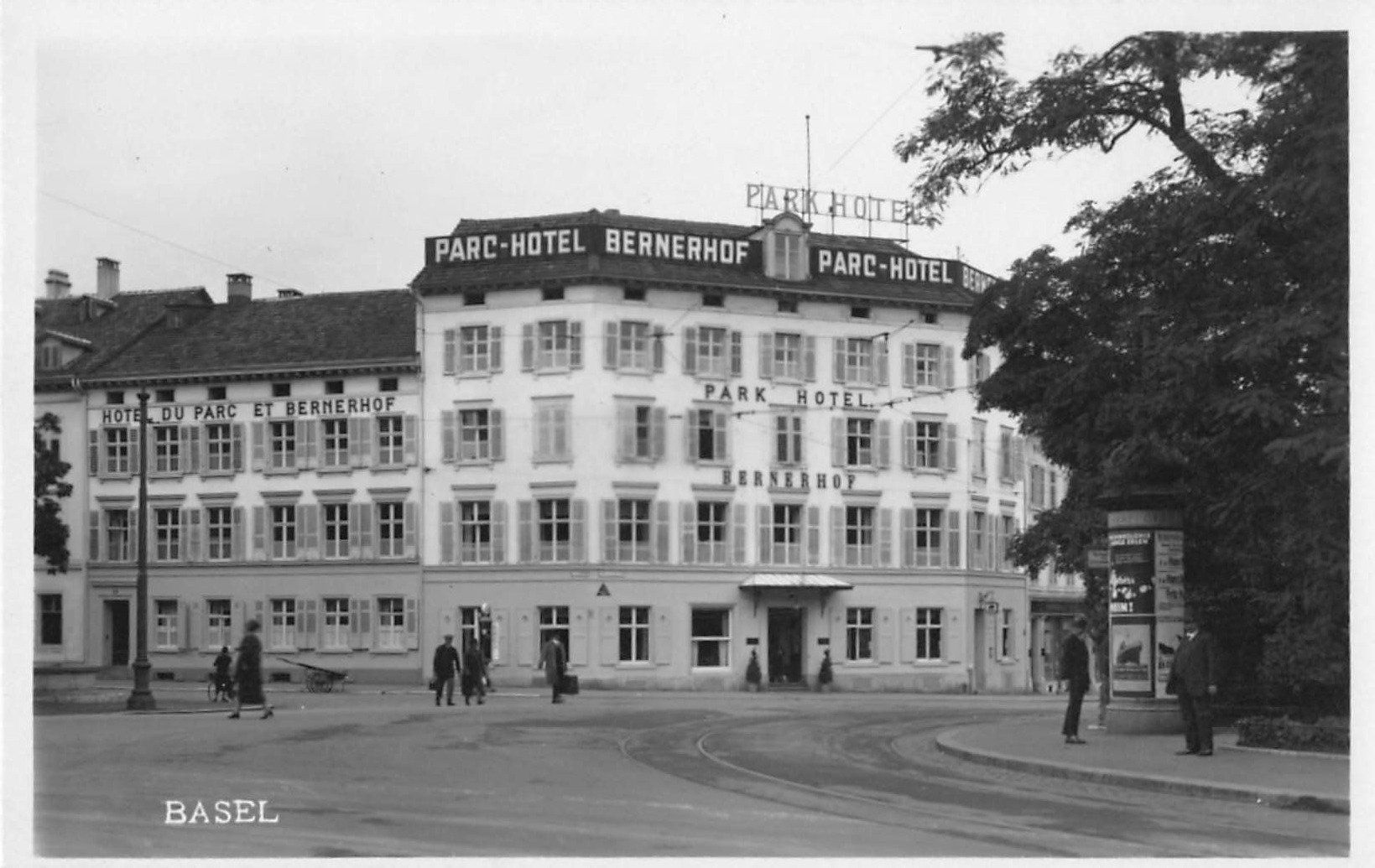 Cartoline postali: Gruss aus BASEL - Parc-Hotel Bernerhof – Usato da Winterthur venduto da SchatzchischtliWinti