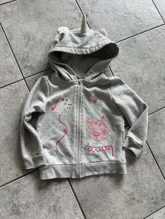 H&M Sweatjacke mit Kapuze, Gr. 98/104, Peppa Pig Motiv!