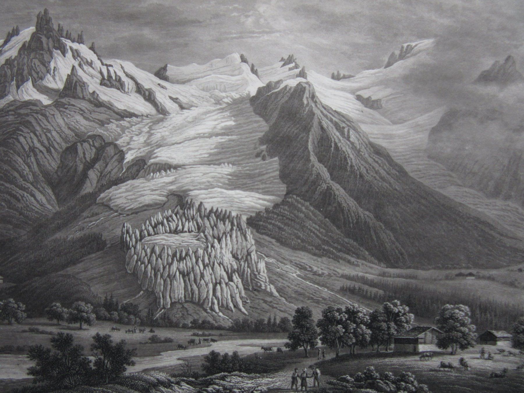 Incisioni: VALLÉE DE CHAMOUNI AQUATINTA – Usato da Gersau venduto da grafik-kunst