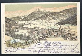 Gruss aus Davos Litho 