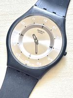 Swatch Skin Uhr Schwarz Silberfarben guter Zustand
