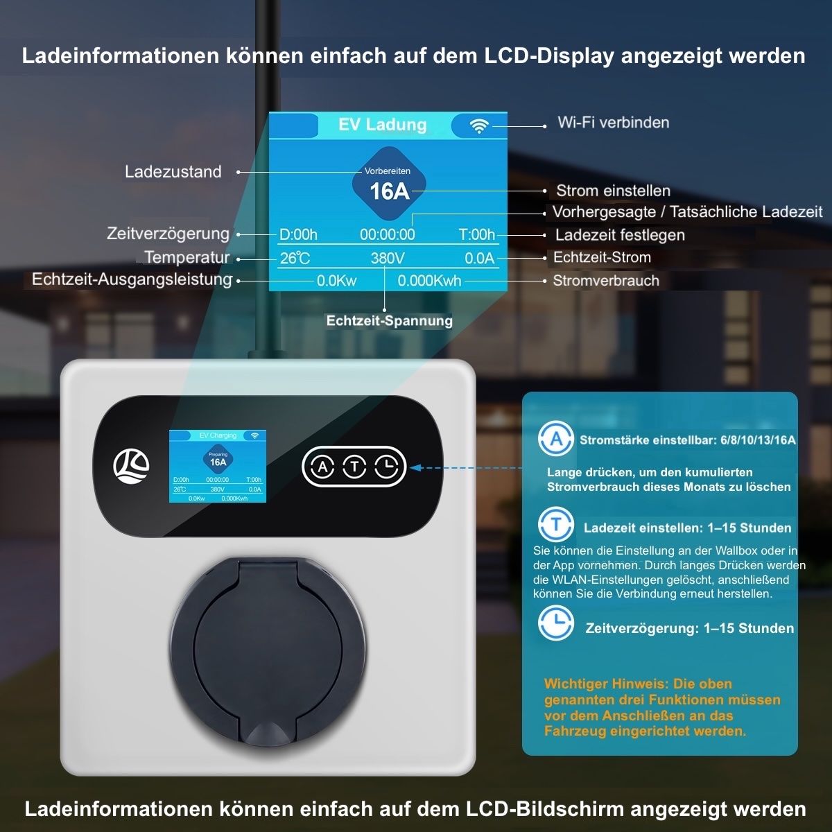 Batterie-Ladegeräte: Mobile Wallbox 11kW CEE Ladekabel mit App WIFI WLAN 16A – Neu und originalverpackt aus Aathal-Seegräben von ECOPLUG 1