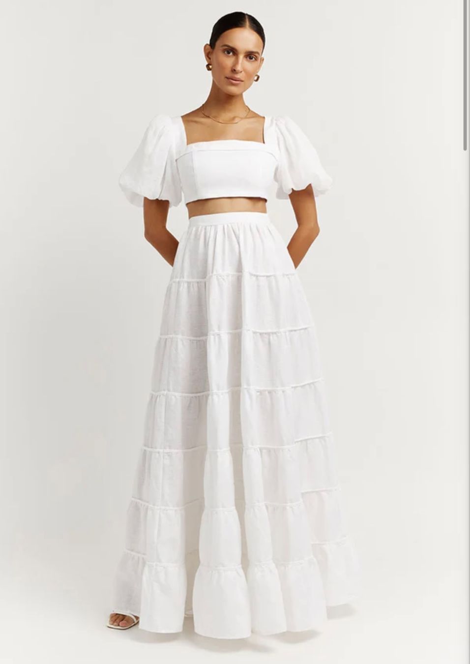 Gonne: Brand new white linen skirt with tags – Nuovo e nell'imballaggio originale da Kilchberg venduto da AK_KB