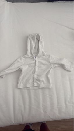 Baby Jacket White Hooded Size 62