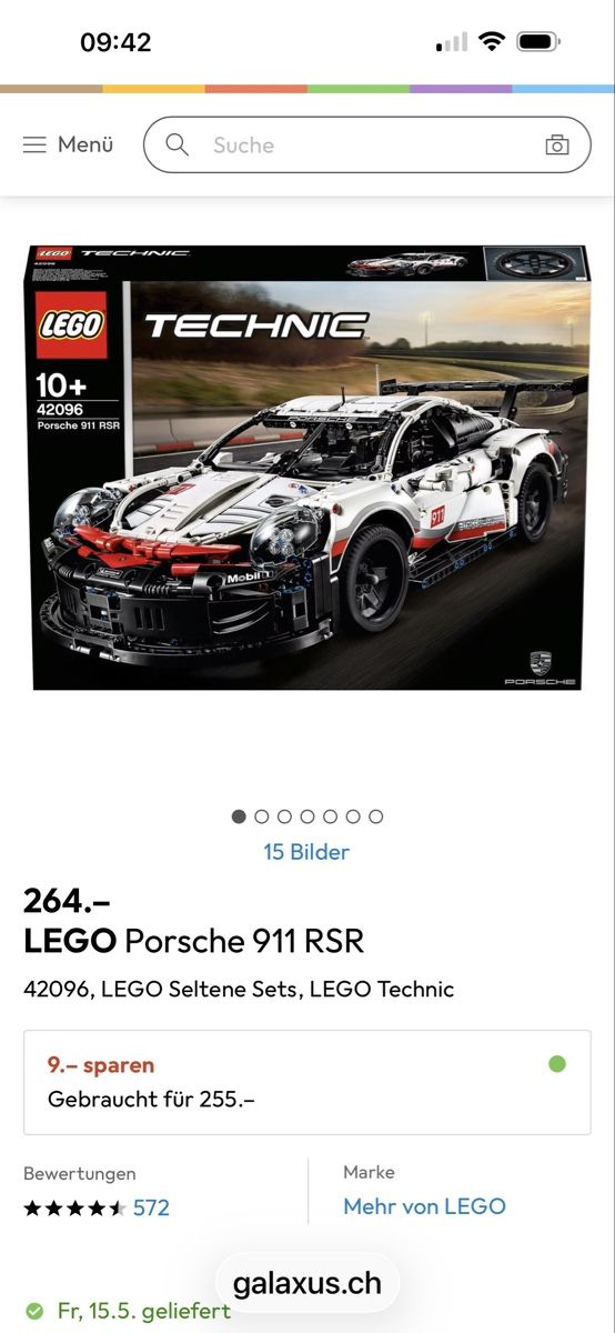 Lego Giocattoli: Legotechnik Porsche 911 – Usato da Langendorf venduto da fischi21