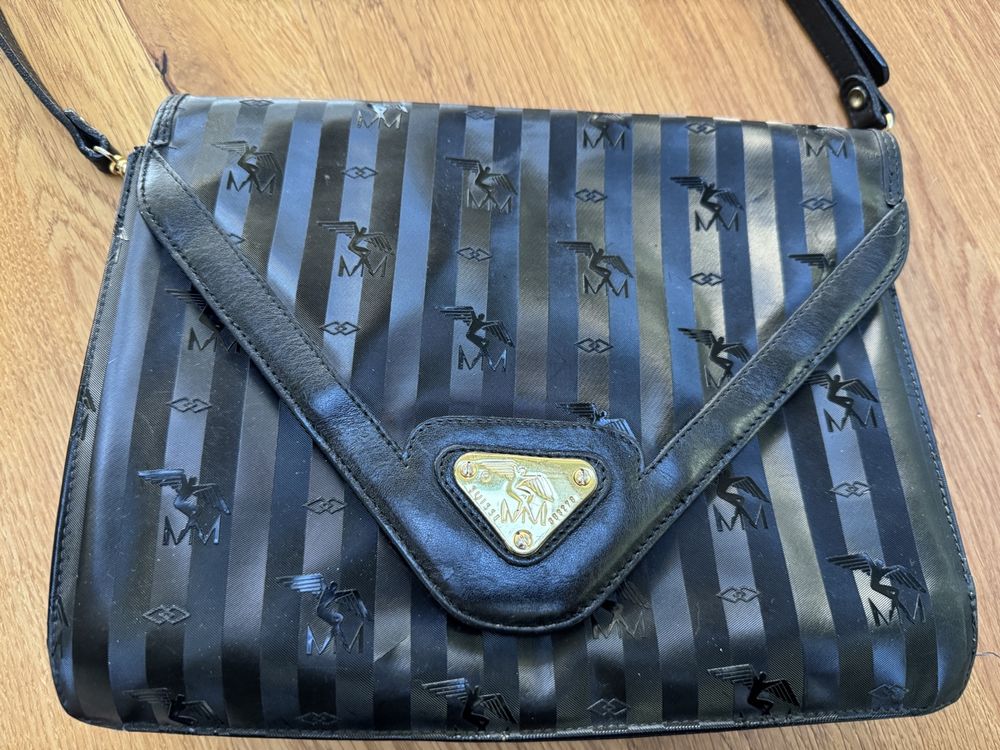 Maison Mollerus Borse da donna: MAISON MOLLERUS Schultertasche - schwarz mit gold – Usato da Gurmels venduto da topsommer