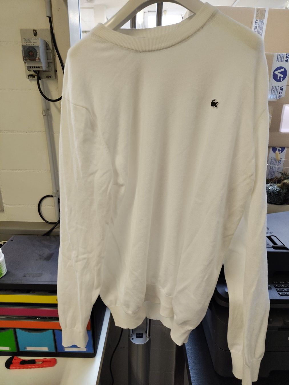 Lacoste Maglioni & Felpe: Lacoste - weisser Pullover Gr. L – Nuovo e nell'imballaggio originale da Dällikon venduto da Retouren_Resale