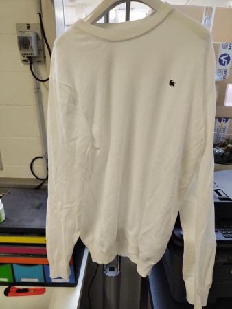 Lacoste - weisser Pullover Gr. L