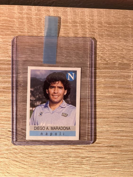 Sticker Naples Maradona #176 – Euroflash Calcio 88, Non Collé, Rare, Sous Toploader