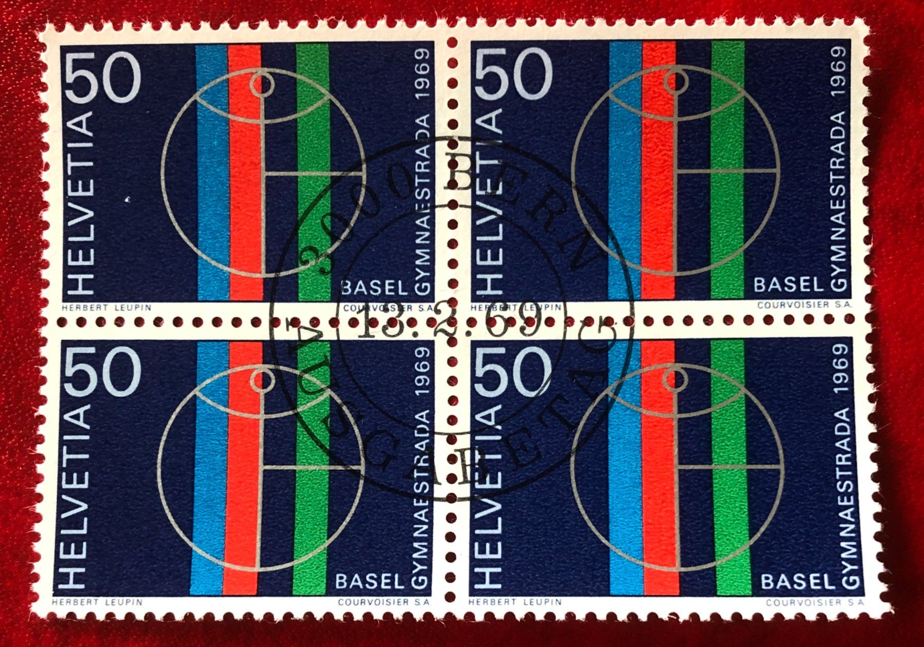 Tutti i francobolli: 4 er Block Nr.464 mit Stempel Bern    – Usato da Aarau venduto da Billa007