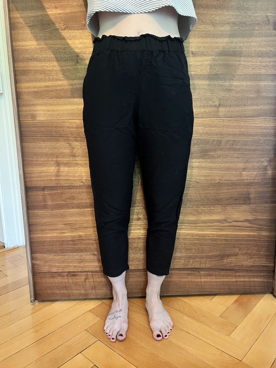 Pantaloni: Schwarze Leinen Sommerhose – Usato da Zürich venduto da len_2rmp