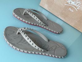 CHRISTIAN LOUBOUTIN Loubi Braun Leder Sandal Sandalen 46 NEU