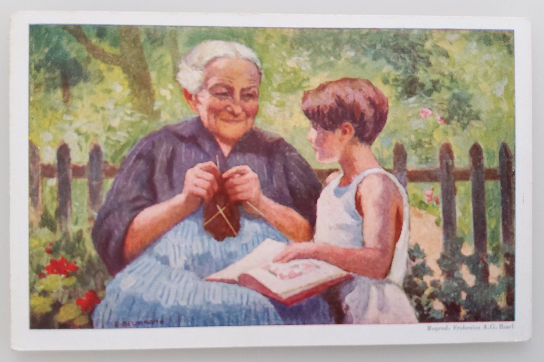 Alle Briefmarken: Bundesfeierpostkarte Nr.47I - 1928 - Grossmutter mit Mädchen – Neu (gemäss Beschreibung) aus Buchrain von mue_kru