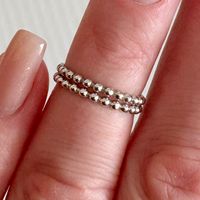 Ring fein zart Kugeln minimalistisch 925 Silber Kreis 49