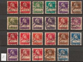 alle Ausgaben "Tellbrustbild" 1914 - 1933 : KP 377.--